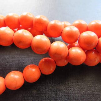 Howlite Beads – Orange – 4mm – Strand Of 90