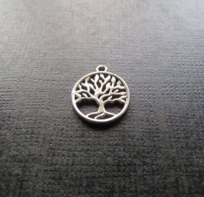 Tree Of Life Pendant/Charm – Platinum – 18x15mm