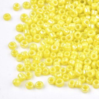 Seed Beads – Size 6/0 – Yellow AB – 10g Pack