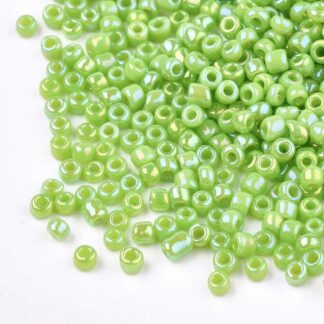 Seed Beads – Size 6/0 – Lime Green AB – 10g Pack