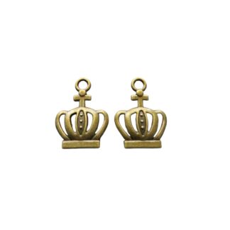Crown Charm – Antique Bronze – 20x15mm