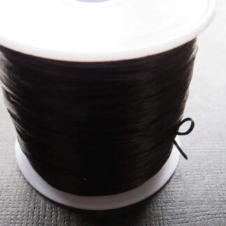 Stringing Elastic – Black – Flat – 0.6mm – 1M  Length