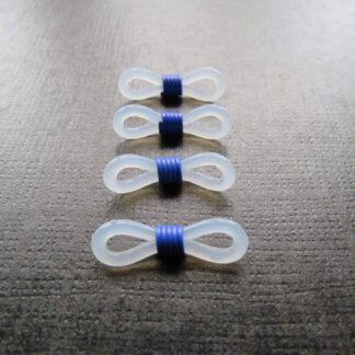 Glasses Loops – White/Dark Blue – 20x7mm – Pack Of 2