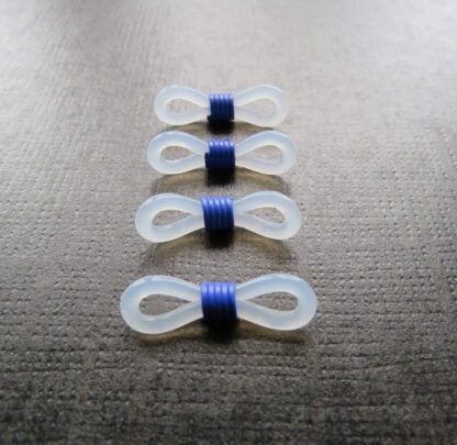 Glasses Loops – White/Dark Blue – 20x7mm – Pack Of 2