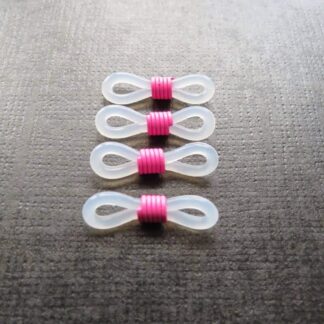 Glasses Loops – White/Cerise – 20x7mm – Pack Of 2
