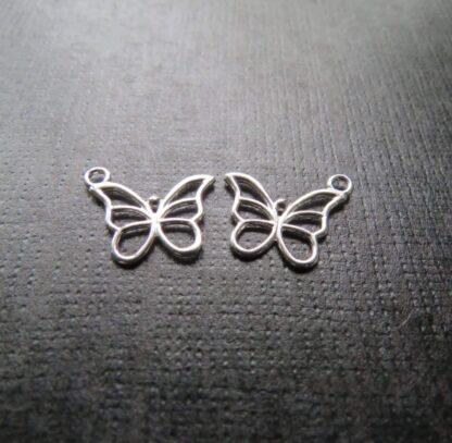 Butterfly Pendant/Charm – 925 Sterling Silver – 14x16mm