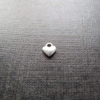Heart Charm – Antique Silver – 8x7mm