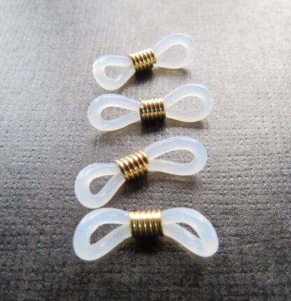 Glasses Loops – White/Gold – 20x7mm – Pack Of 2