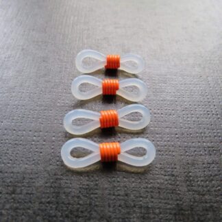 Glasses Loops – White/Orange – 20x7mm – Pack Of 2