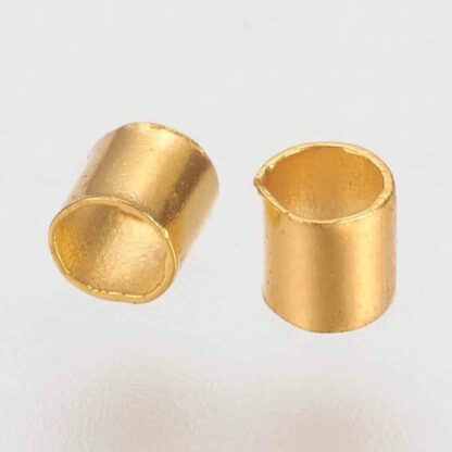 Crimp Beads – Gold Plated – 2x2mm – Pack Of 100