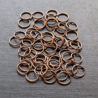 Jump Rings – Copper – 7×0.7mm – Pack Of 50