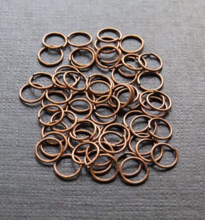 Jump Rings – Copper – 7×0.7mm – Pack Of 50