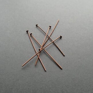 Head Pins – Copper – 30×0.7mm – Pack Of 50