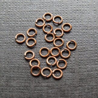Jump Rings – Copper – 4×0.7mm – Pack Of 50