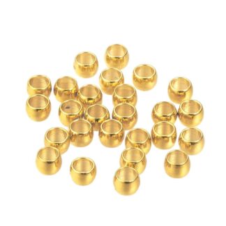 Rondelle Spacer Beads – Stainless Steel – Gold – 2.5×1.5mm – Pack Of 10