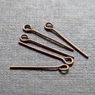 Eye Pins – Copper – 20×0.7mm – Pack Of 50