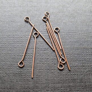 Eye Pins – Copper – 26×0.7mm – Pack Of 50