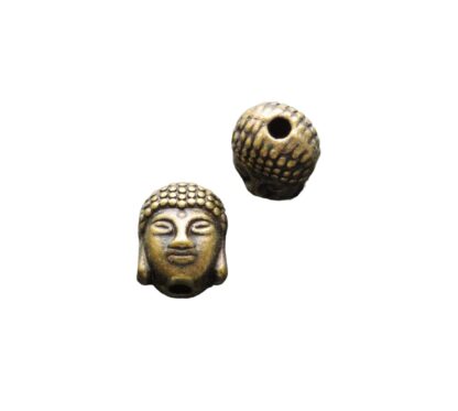 Tibetan Style Buddha Bead – Antique Bronze – 10x9mm