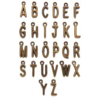 Individual Letter Charms – Antique Bronze