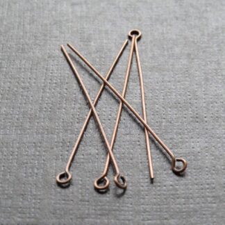 Eye Pins – Copper – 50×0.7mm – Pack Of 50