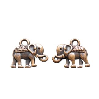Elephant Charm – Copper – 12x14mm