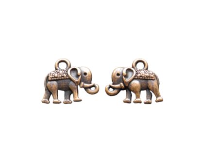 Elephant Charm – Copper – 12x14mm