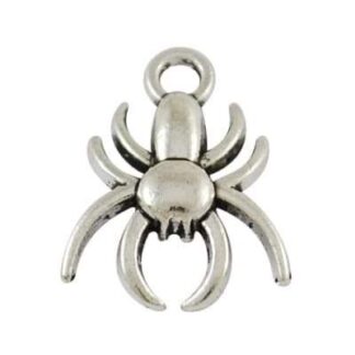 Spider Charm – Antique Silver – 16x13mm