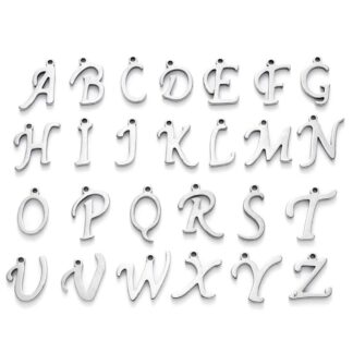 Individual Stainless Steel Letter Charms