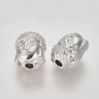 Tibetan Style Buddha Bead – Platinum – 10x9mm