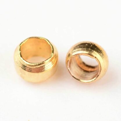 Crimp Beads – Rondelle – Gold – 2x1mm – Pack Of 100