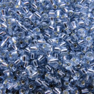 Seed Beads  – Size 6/0 – Light Blue/Silver Lined – 10g Pack