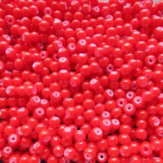 Glass Beads – Red – 4mm – Pack Of 100