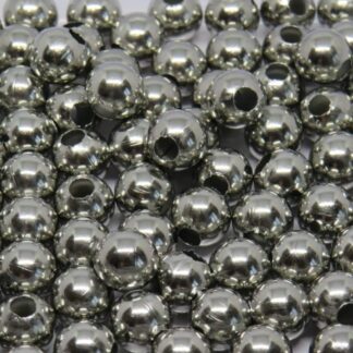 Spacer Beads – Round – Stainless Steel – 4mm – Pack Of 10