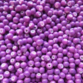 Glass Beads – Purple – 4mm – Pack Of 100 Beads