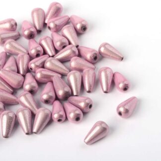 Acrylic Miracle Drop Beads – Pink – 10x6mm – Pack Of 2