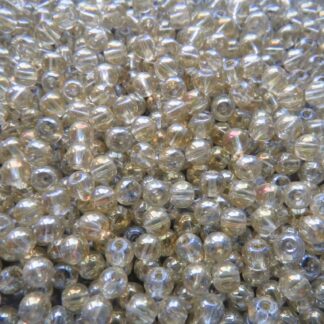 Electroplated Glass Beads – Champagne AB – 4mm – Pack Of 100 Beads