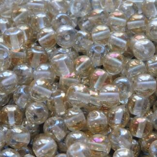 Electroplated Glass Beads – Champagne AB – 6mm – Pack Of 50 Beads