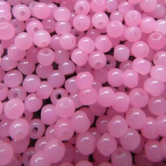 Glass Beads – Bubblegum – 4mm – pack of 100 Beads