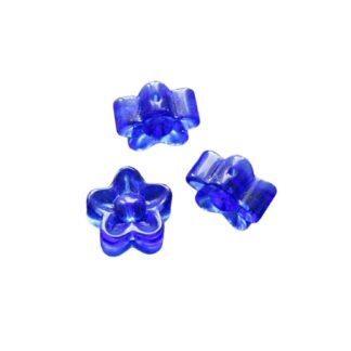 Glass Bead – Flower – Royal Blue – 7x7mm