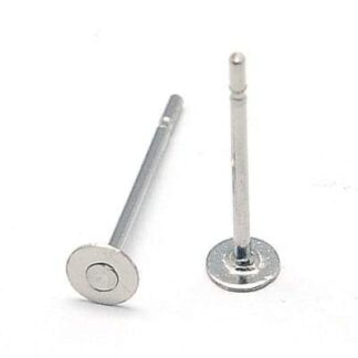 Earring Posts – Stainless Steel – 3mm – Pack Of 10 Pairs