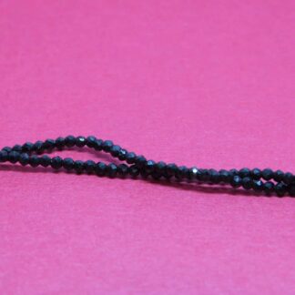 Black Spinel Beads – Faceted – 2mm – Strand Of 100 Beads