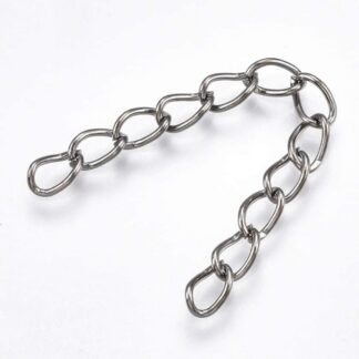 Extension Chain – Nickel Free – Gunmetal – 50mm