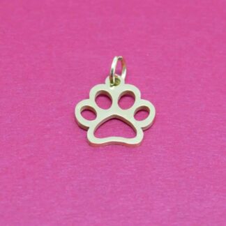 Paw Print Pendant – Gold – Stainless Steel – 11x11mm
