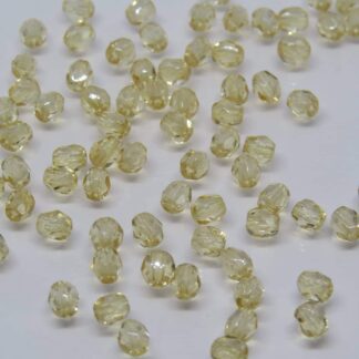 Czech Fire Polished Glass Beads – Medium Topaz – 3mm – Pack Of 20 Beads