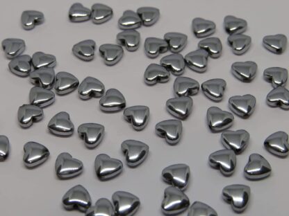 Hematite Heart Bead – Silver – 6x5mm