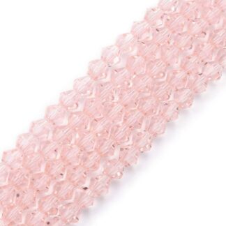 Crystal Bicones – Pink – 4mm – Strand Of 85 Beads