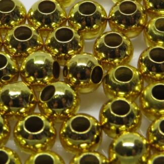 Large Hole Spacer Beads – Gold – 6mm – Pack Of 10
