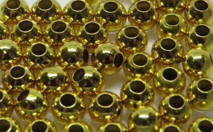 Large Hole Spacer Beads – Gold – 6mm – Pack Of 10