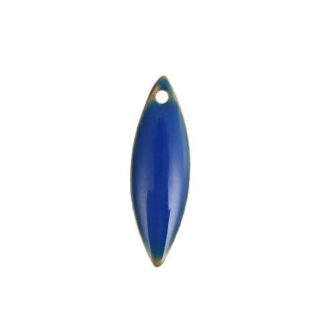 Enamelled Copper Marquise Charm – Royal Blue – 16x5mm