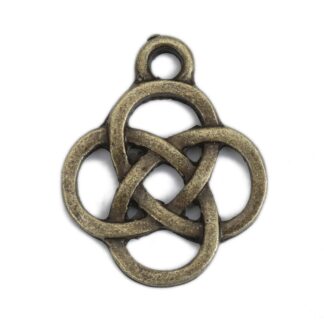 Celtic Knot Pendant/Charm – Antique Bronze – 18x15mm